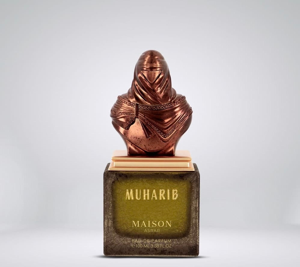 FARIS AL ARAB MUHARIB – Eau de parfum mixte (flacon doré 100 ml) – Maison Asrar