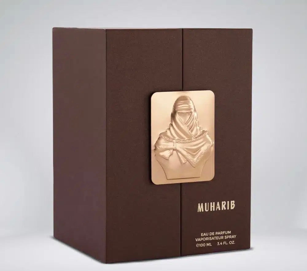 FARIS AL ARAB MUHARIB – Eau de parfum mixte (flacon doré 100 ml) – Maison Asrar